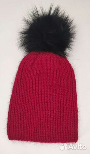 Шапка и варежки из пуха норки