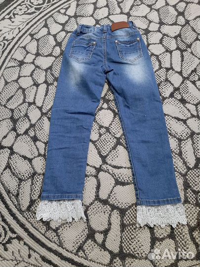Джинсы для девочки 128