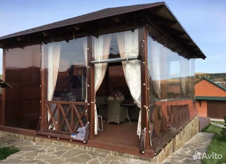 Мягкие окна для беседки