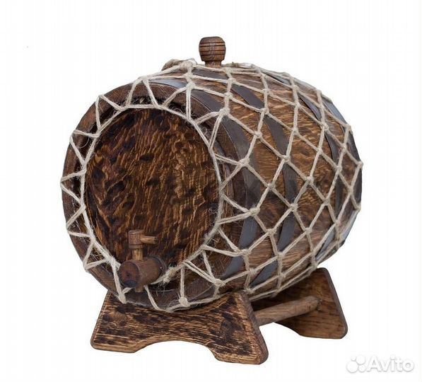 Бочка дубовая под старину (нерж) 20л