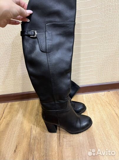 Ботфорты кожаные