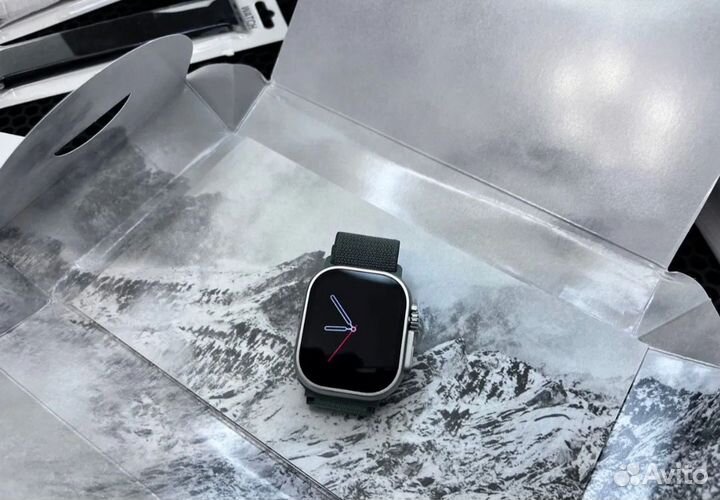Apple watch Ultra с яблочком при включении 2023
