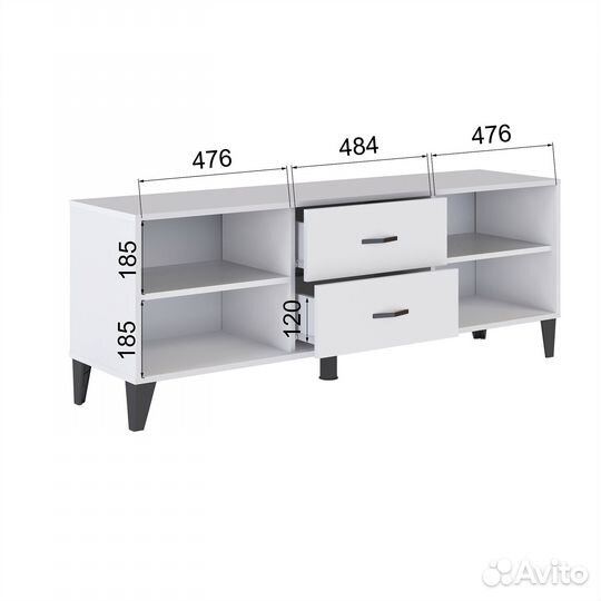 Тумба под телевизор белая твм-6 новая