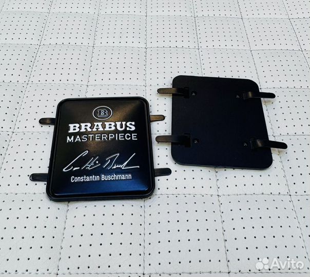 Эмблемы Brabus черные на сиденья Mercedes