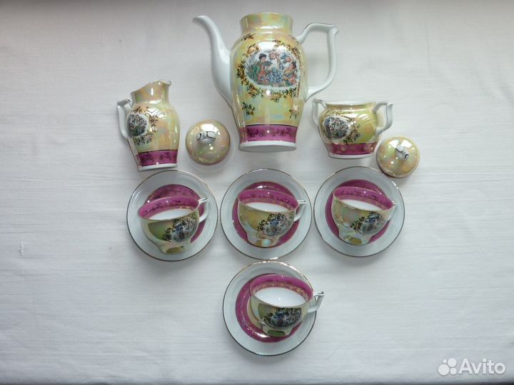 Фарфоровый кофейный сервиз гдр