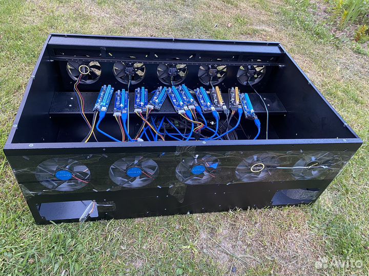 Корпус для майнинг фермы+материнская плата+бп