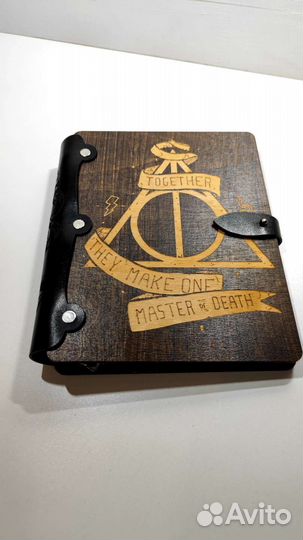 Блокнот с деревянной обложкой