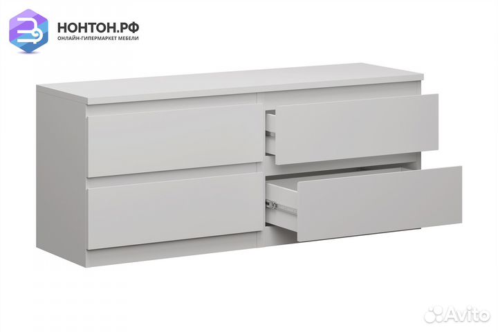 Тумба Кастор 4 ящика белая