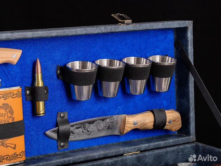 Подарочный набор шампуров Пуля в кейсе