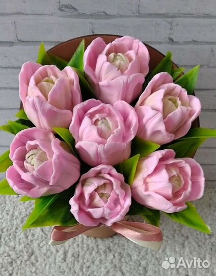 Букет тюльпанов из мыла