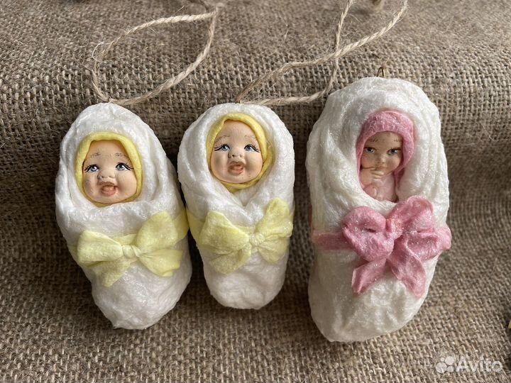 Ватные игрушки на елку, набор « Я сама«