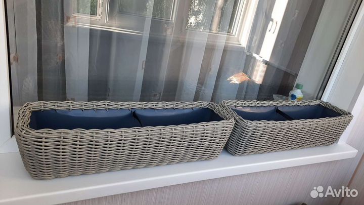 Ящик балконный из ротанга