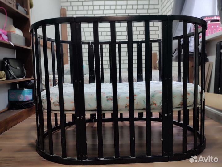 Детская кровать трансформер круглая