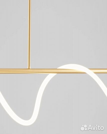 Люстра потолочная светодиодная дизайнерская золото