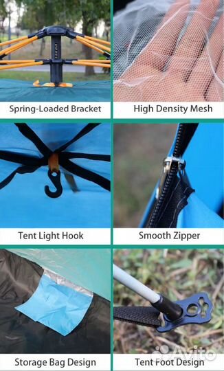 Палатка автоматическая с навесом