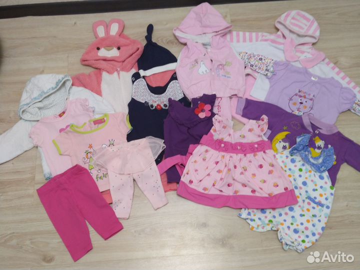 Пакет вещей для девочки до 6 месяце
