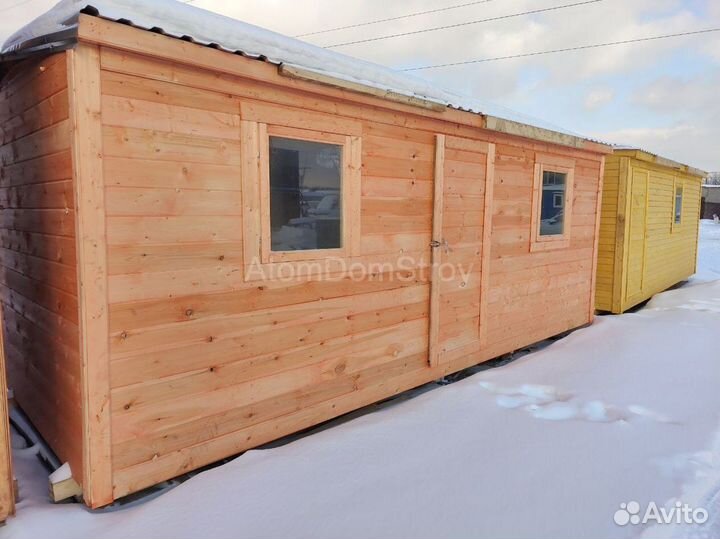 Бытовка на металлическом каркасе