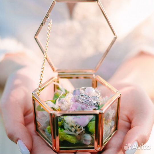 Шкатулка для колец шестиугольная