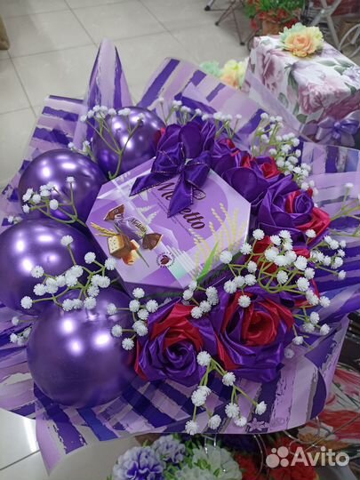 Подарочные коробки, букеты