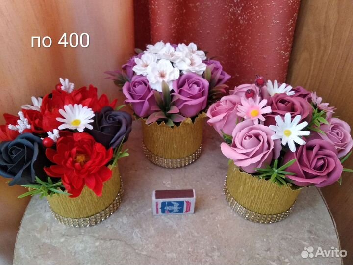 Букеты из пенных мыльных роз