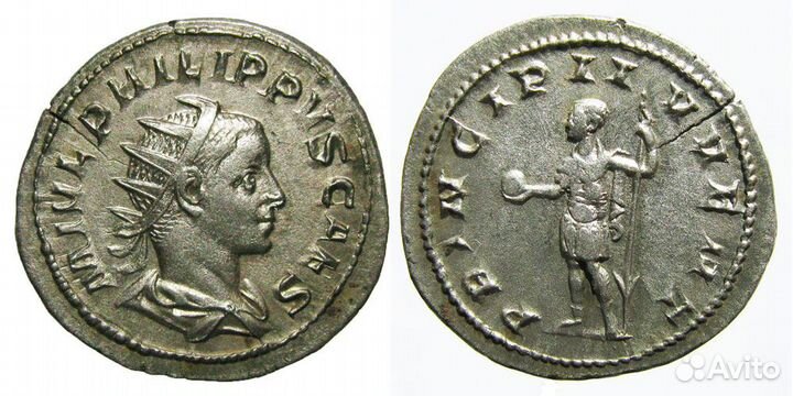 Монета Римская Империя - Филипп II Антониниан EF