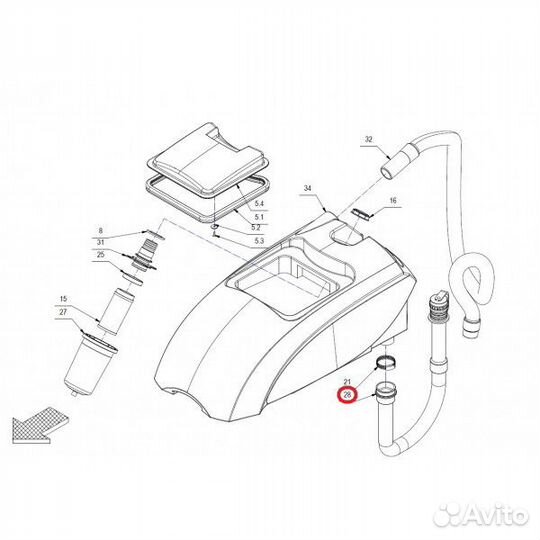 Шланг для слива грязной воды для Comac Innova 55