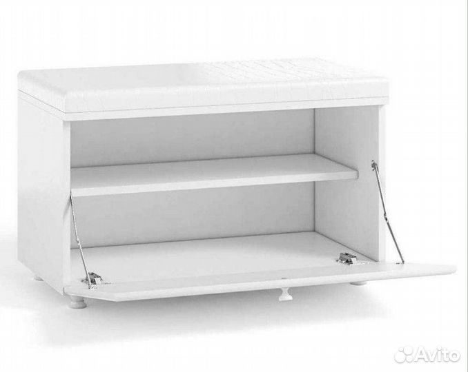 Тумба для обуви обувница белое дерево