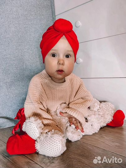 Шапка чалма для девочки