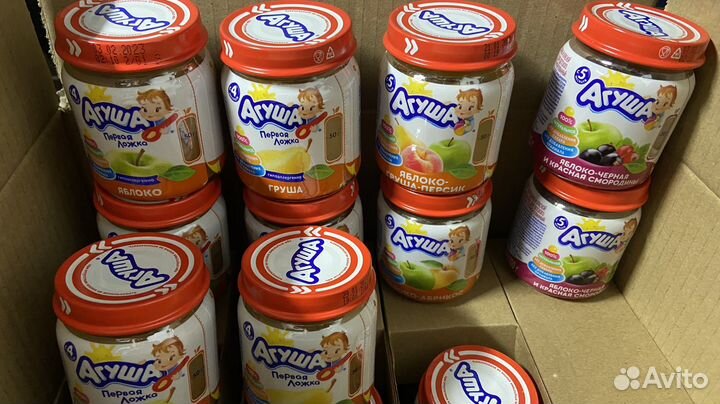 Детское питание агуша фруктовое