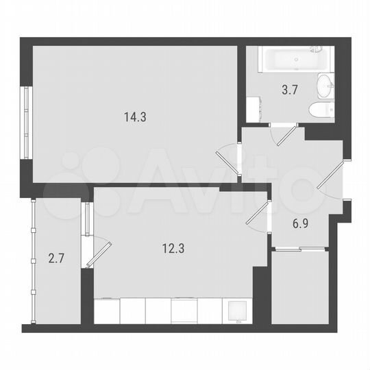 1-к. квартира, 38,6 м², 5/24 эт.