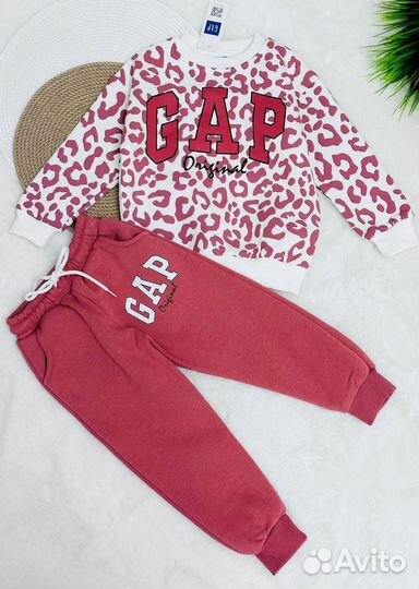 Костюм на флисе для девочки gap леопард
