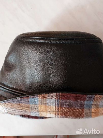 Панама, шляпа кожаная
