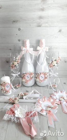 Свадебные бокалы ручной работы