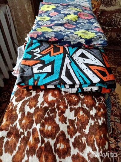 Ткань, отрезы, штапель х/б, бязь с элостаном,др