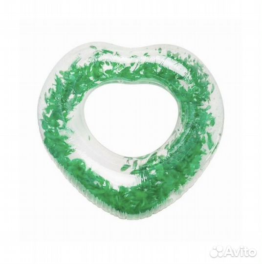 Надувной круг для плавания сердце