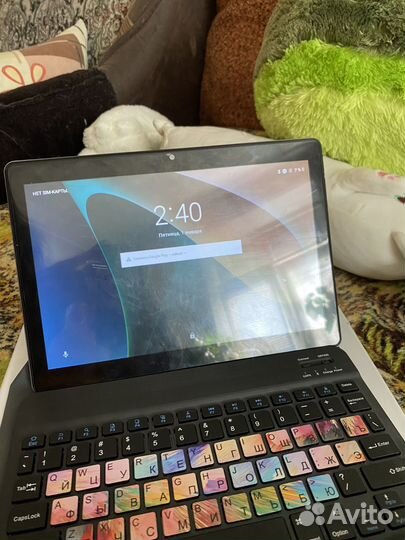 Планшет с клавиатурой и стилусом