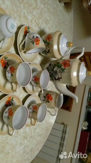 Сервиз чайный, кофейный, бокалы, турки