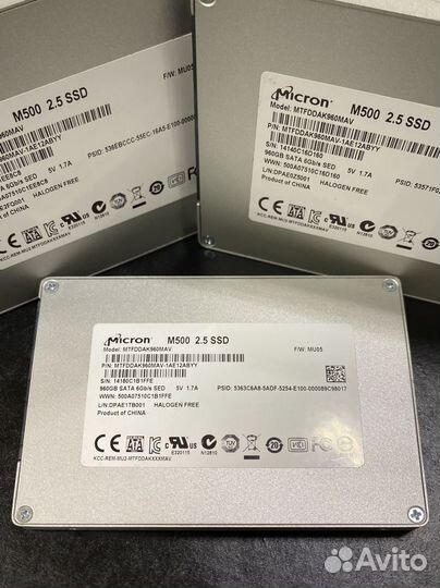 Диски ssd диск MLC micron m500 960 gb