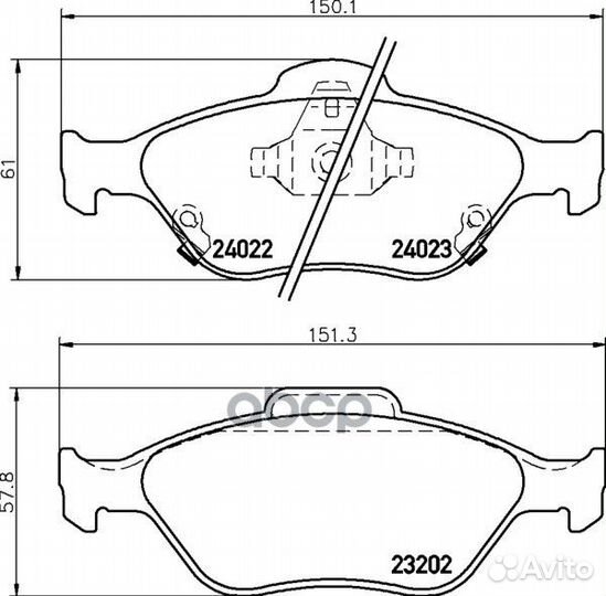 Колодки тормозные дисковые перед NP1129 NIS
