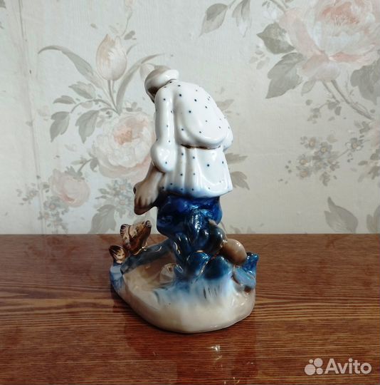 Статуэтка «Старик и Золотая рыбка», Фарфор СССР