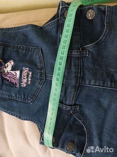 Комбинезон джинсовый 122 см шорты