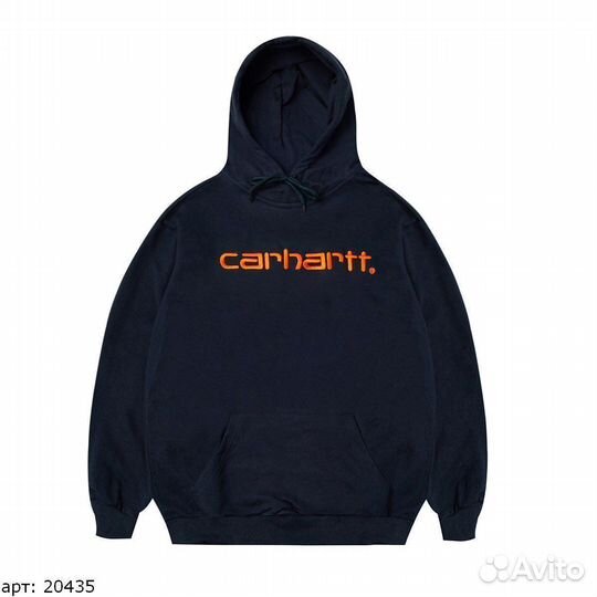 Худи Carhartt orange brnd темно-Синий