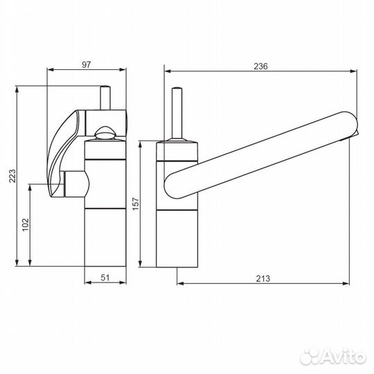 Смеситель для раковины (умывальника) Damixa Arc 29