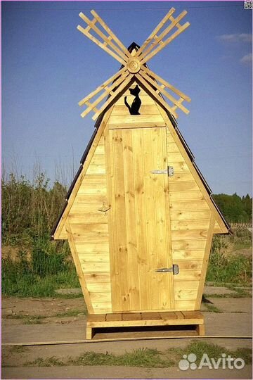 Дачный туалет с декором яцо 460