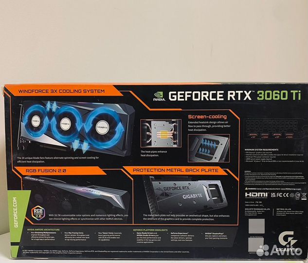 Видеокарта gigabyte rtx 3060 ti lhr