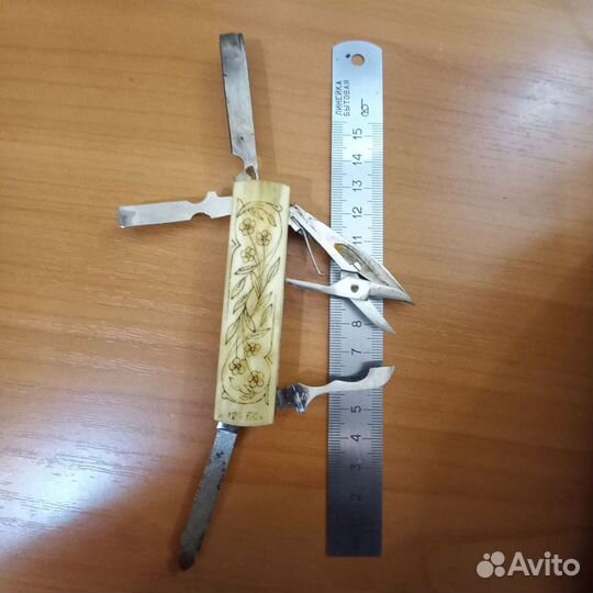 Кость,мамонта,вставки,ножик