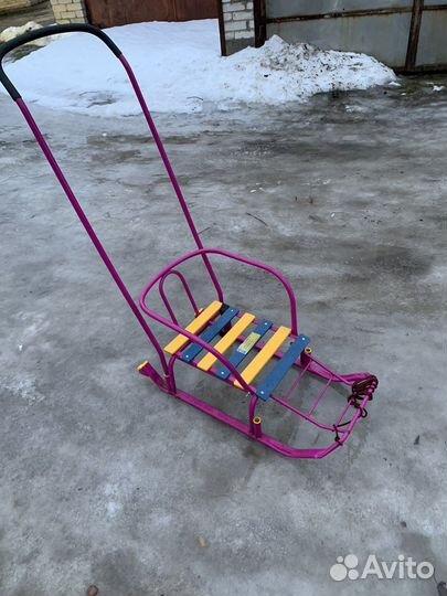 Детские санки с колесами бу