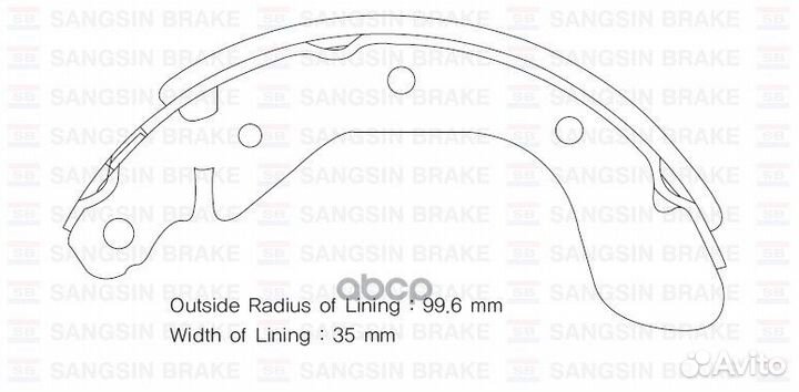 Колодки тормозные барабанные - комплект 4шт (це