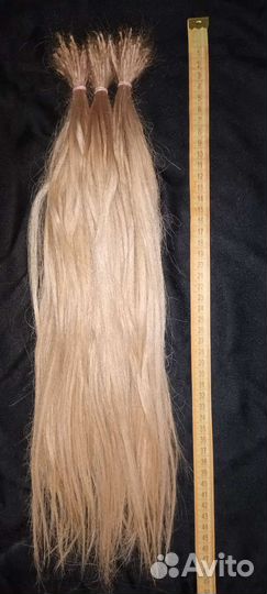 Волосы для наращивания блонд 48 см