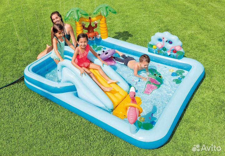 Надувной игровой центр с бассейном, Intex 57161